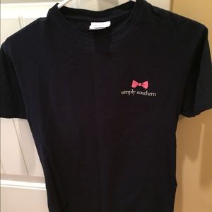 Ladies navy simply southern tshirt.